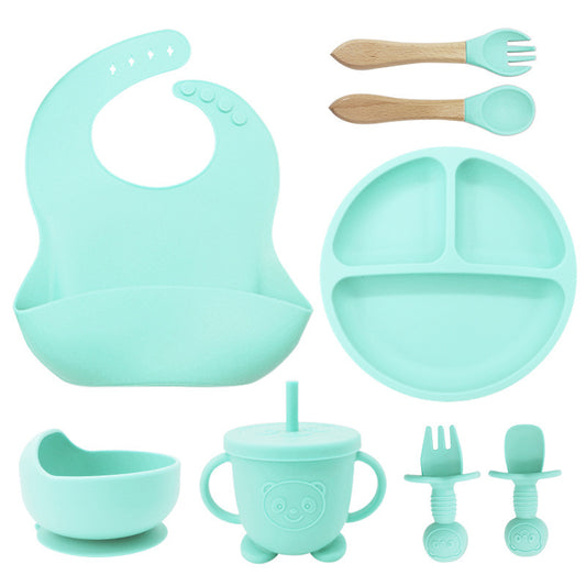 8 Piece Silicone Baby Tableware Set