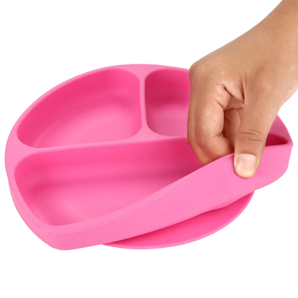 Silicone Baby 3-Compartment Plate