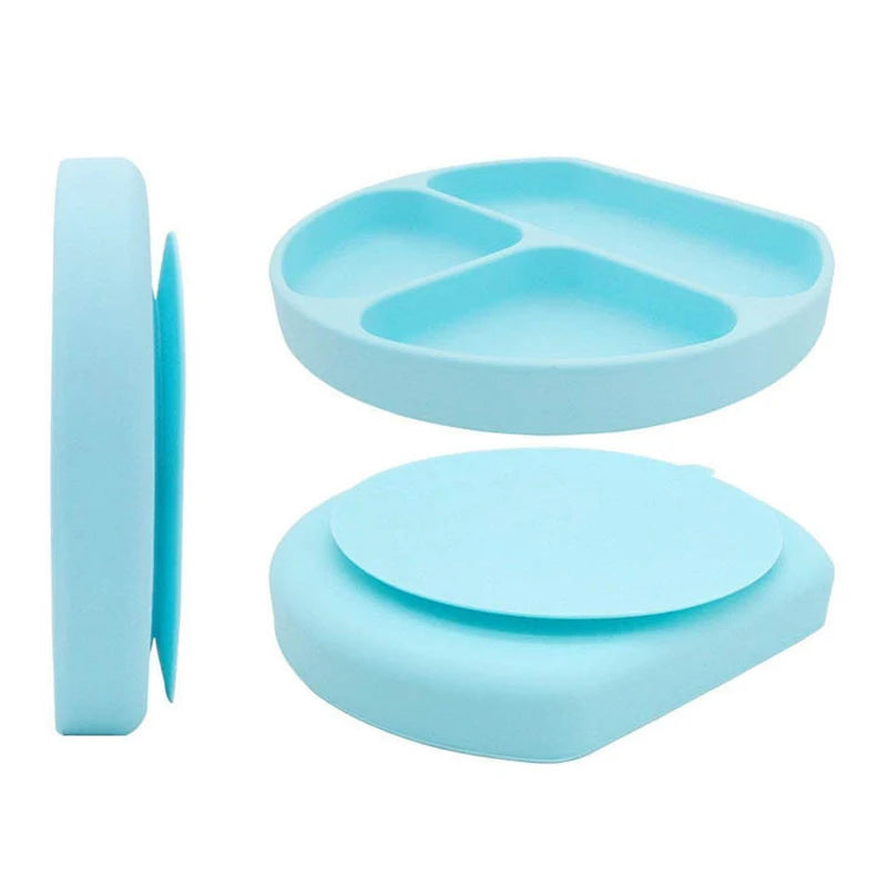 Silicone Baby 3-Compartment Plate